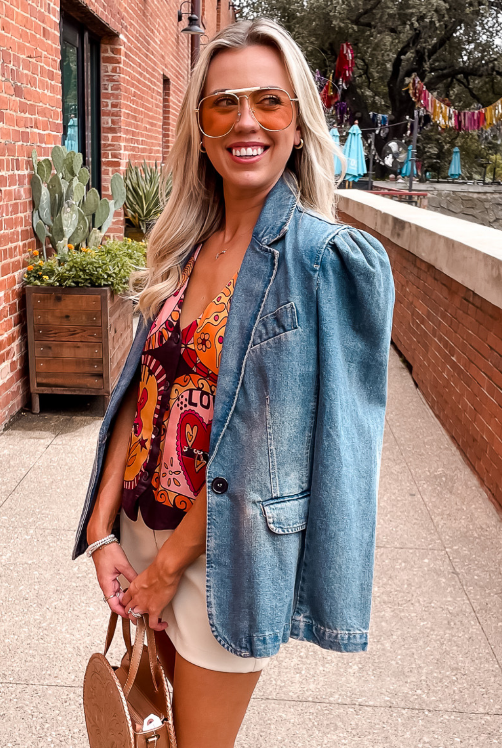 Washed Denim Blazer