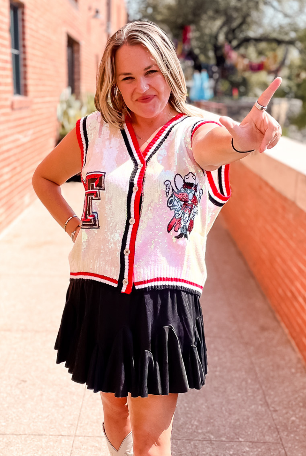 Red Raider Sequin Vest