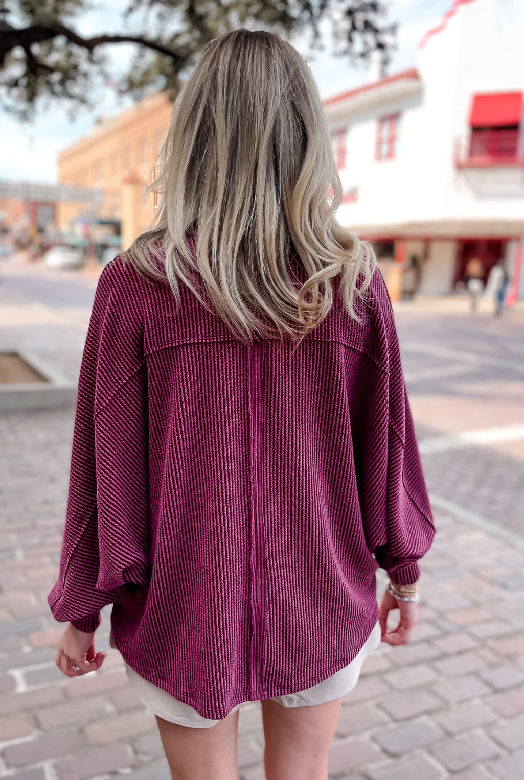 Monte Loose Fit Top - Wine