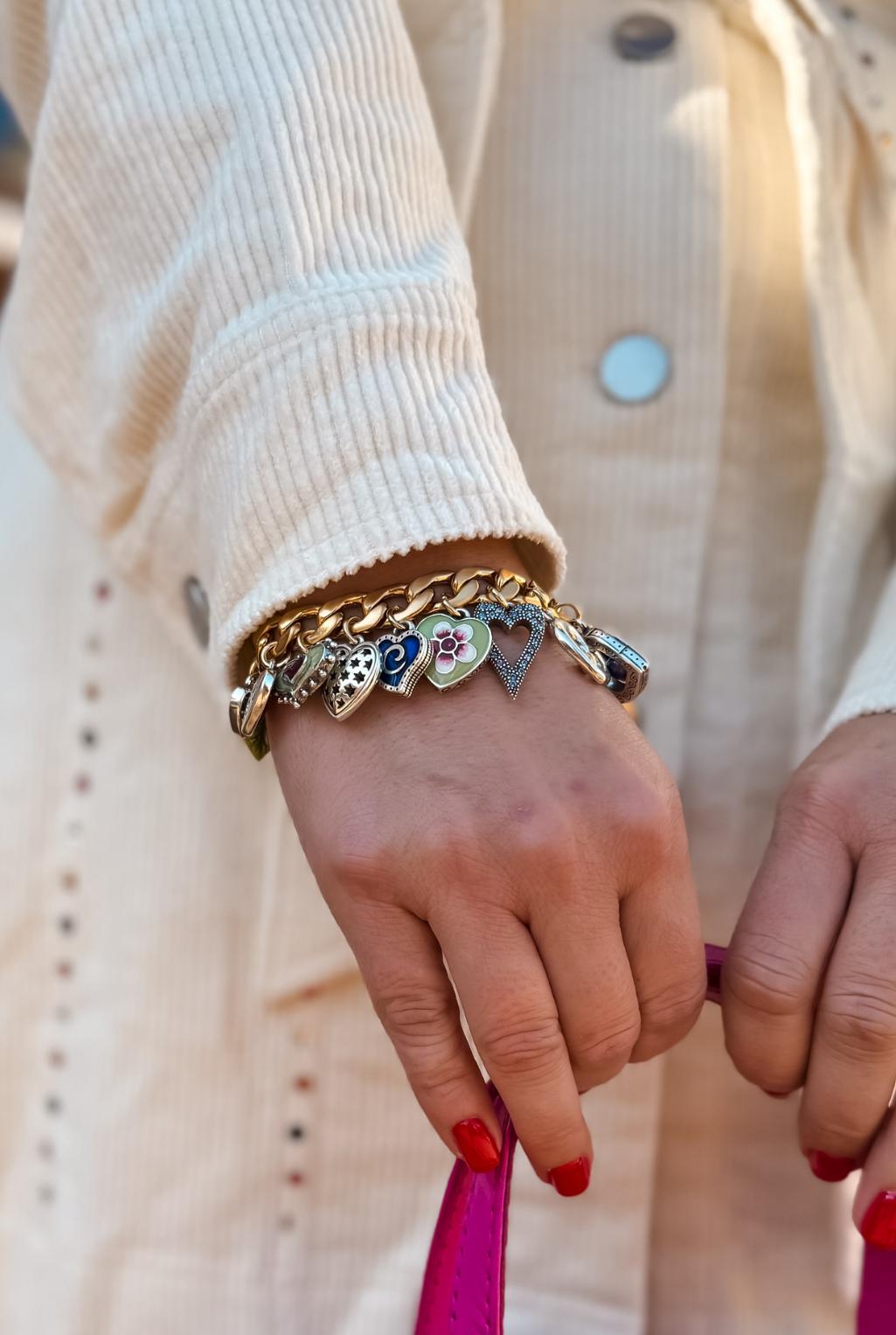 One Heart Charm Bracelet