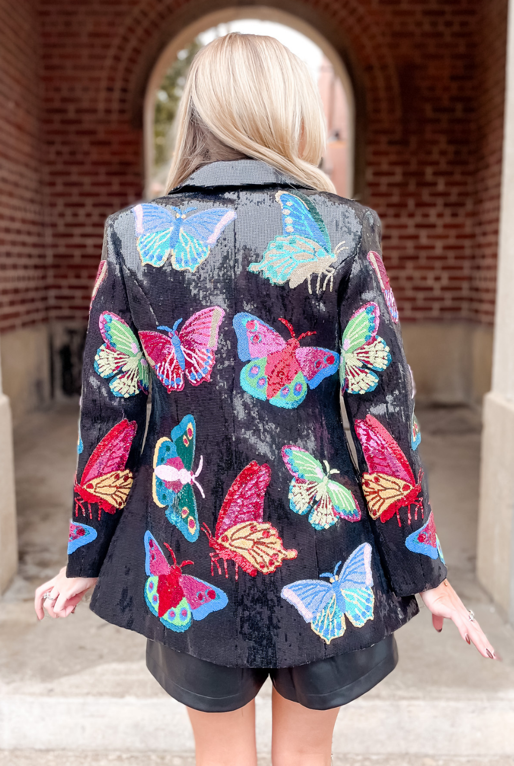 Sequin Butterfly Blazer