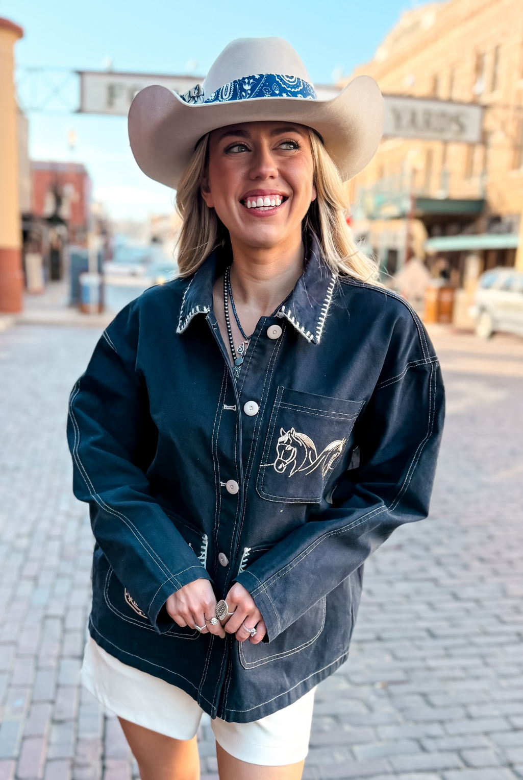 Horse Girl Jacket - Navy