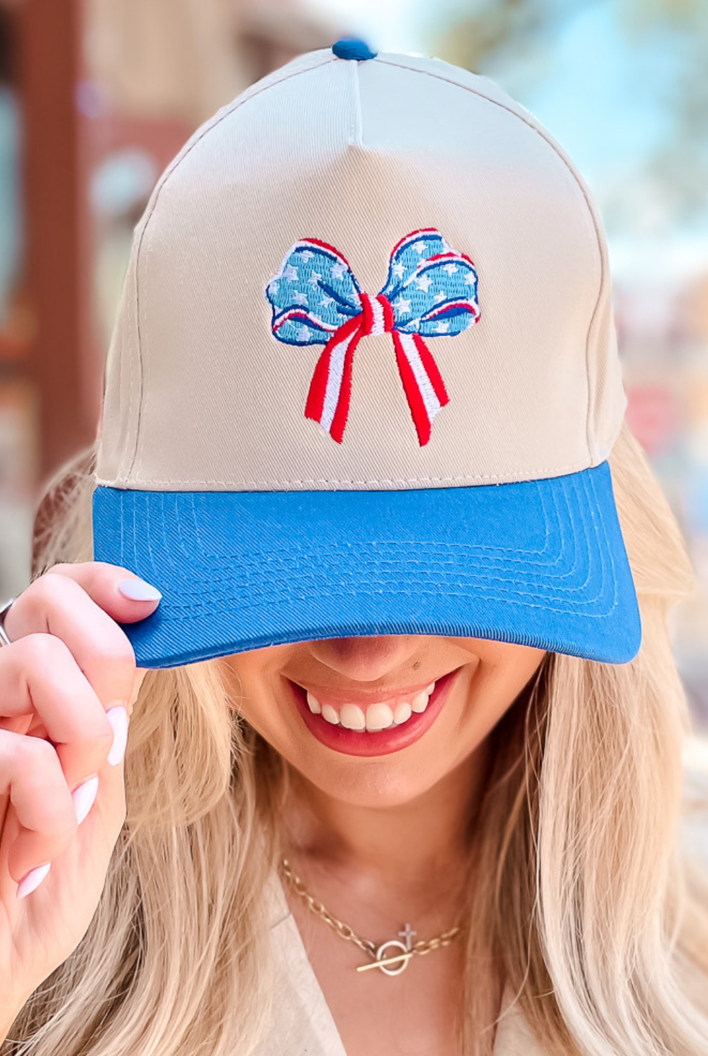 Patriotic Bow Trucker Cap