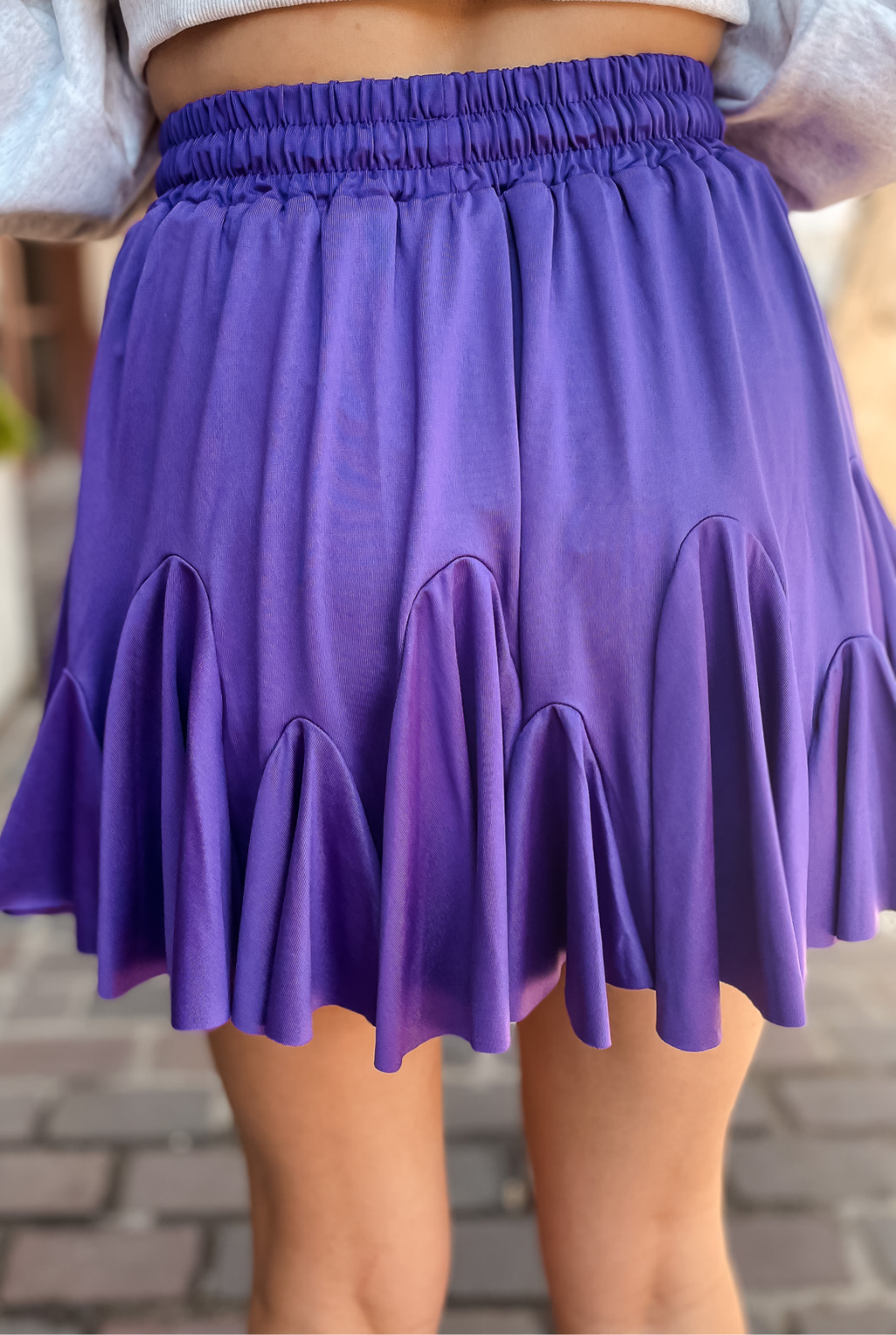 Ruffled Tennis Skirt - Purple