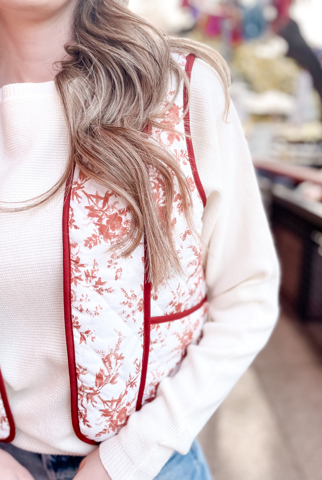 Desert Floral Quilted Vest