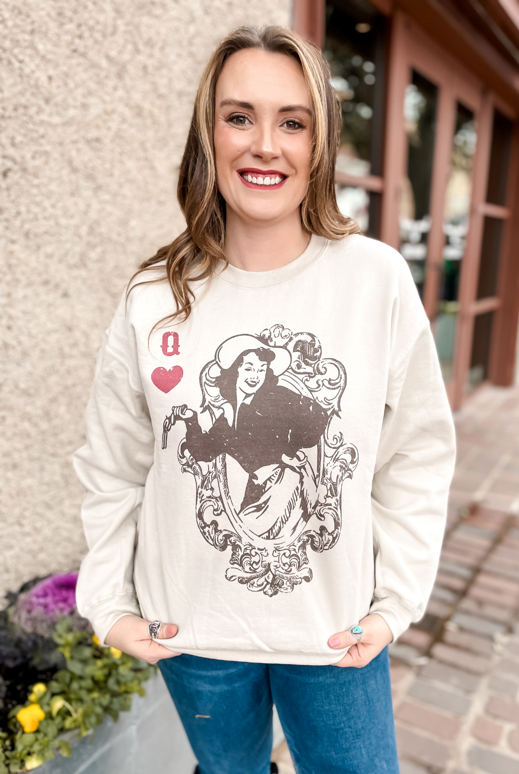 Cowgirl Queen Of Hearts Sweatshirt