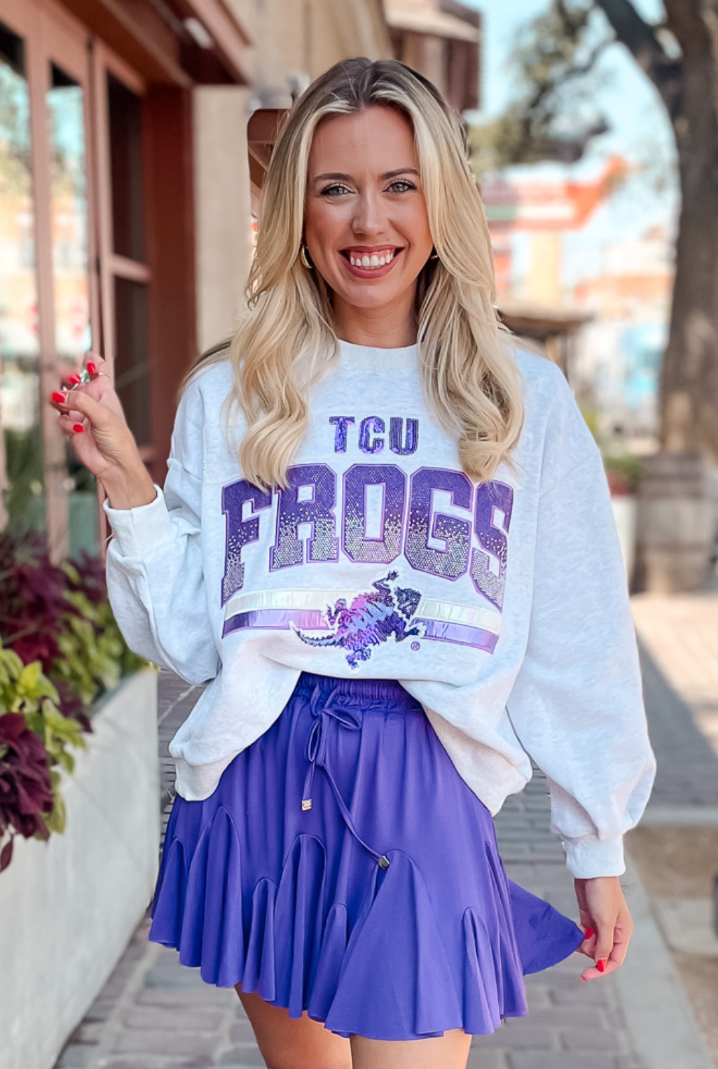 Ruffled Tennis Skirt - Purple