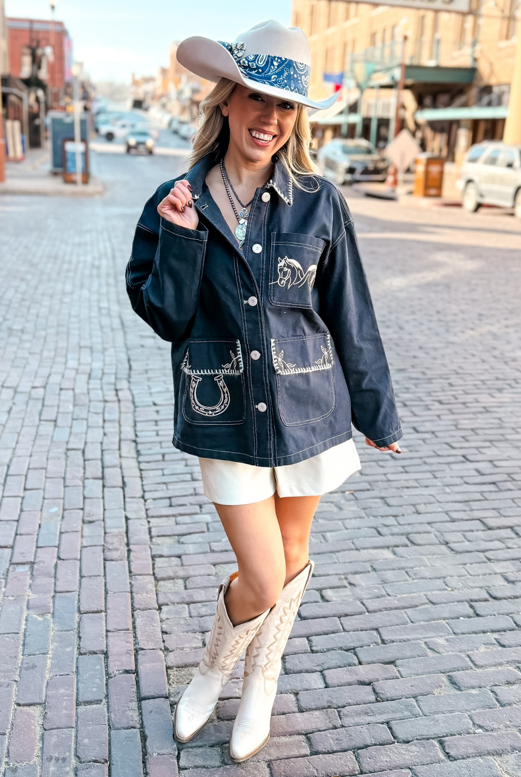 Horse Girl Jacket - Navy