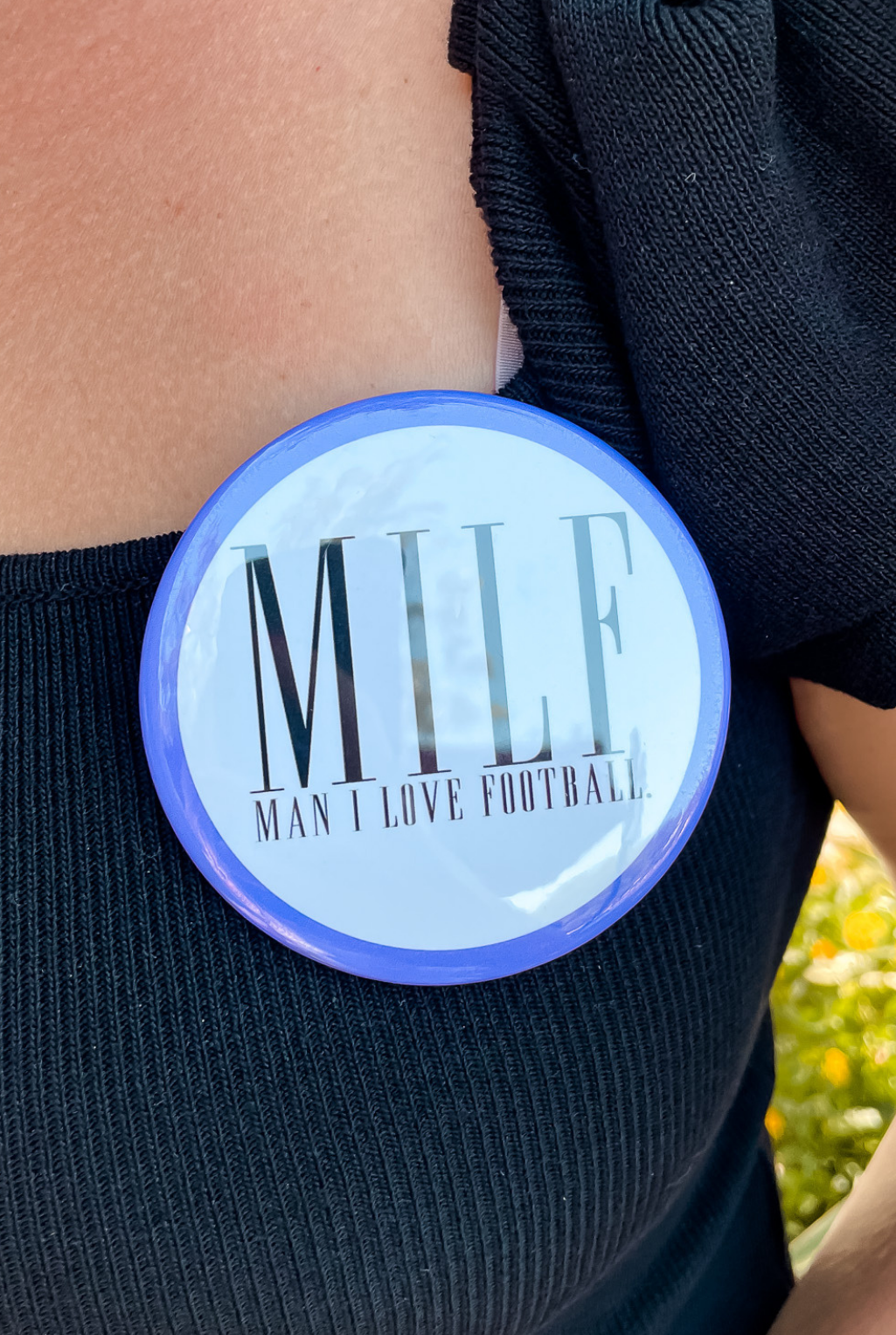 I Love Football Game Day Button