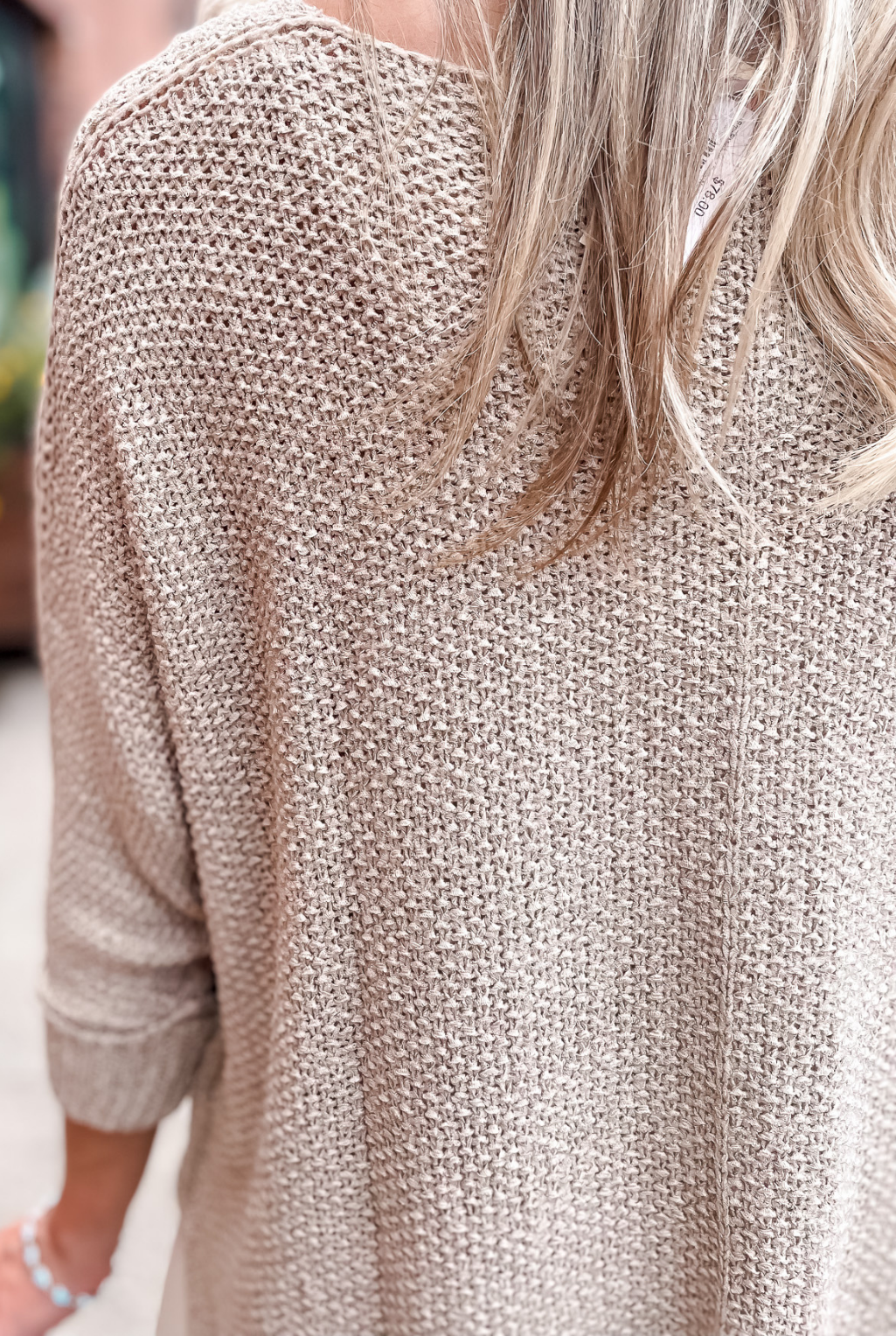 Crew Neck Knit Sweater - Oatmeal