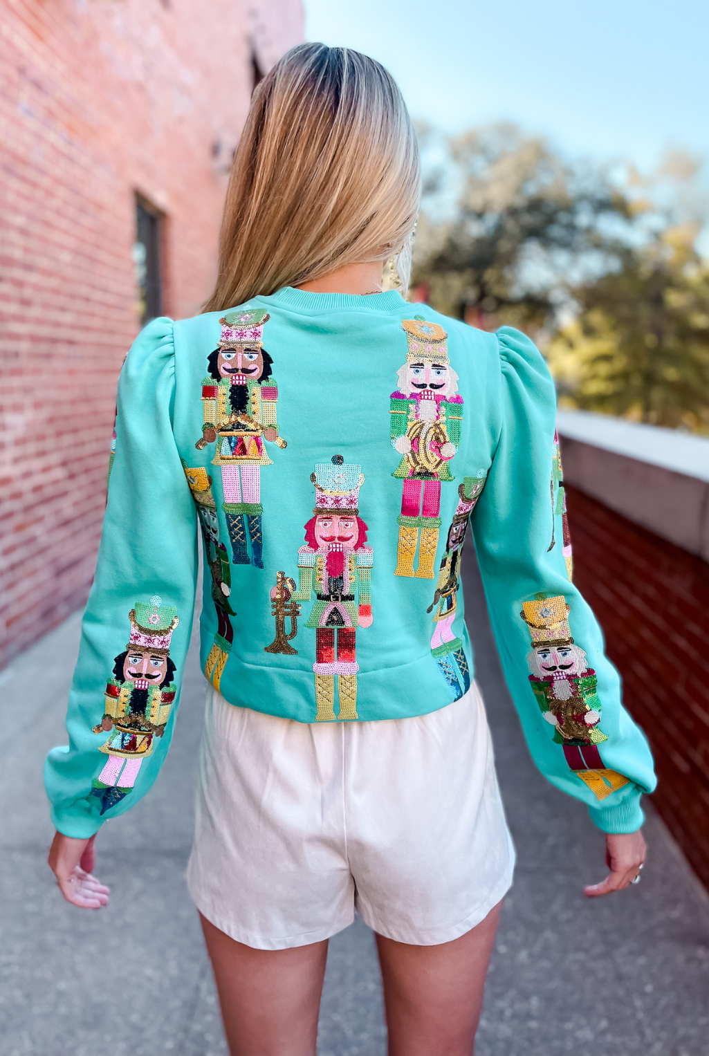 Nutcracker Puff Sleeve Sweatshirt