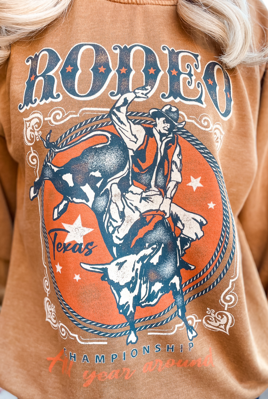 Rodeo Cowboy Sweatshirt - Mustard