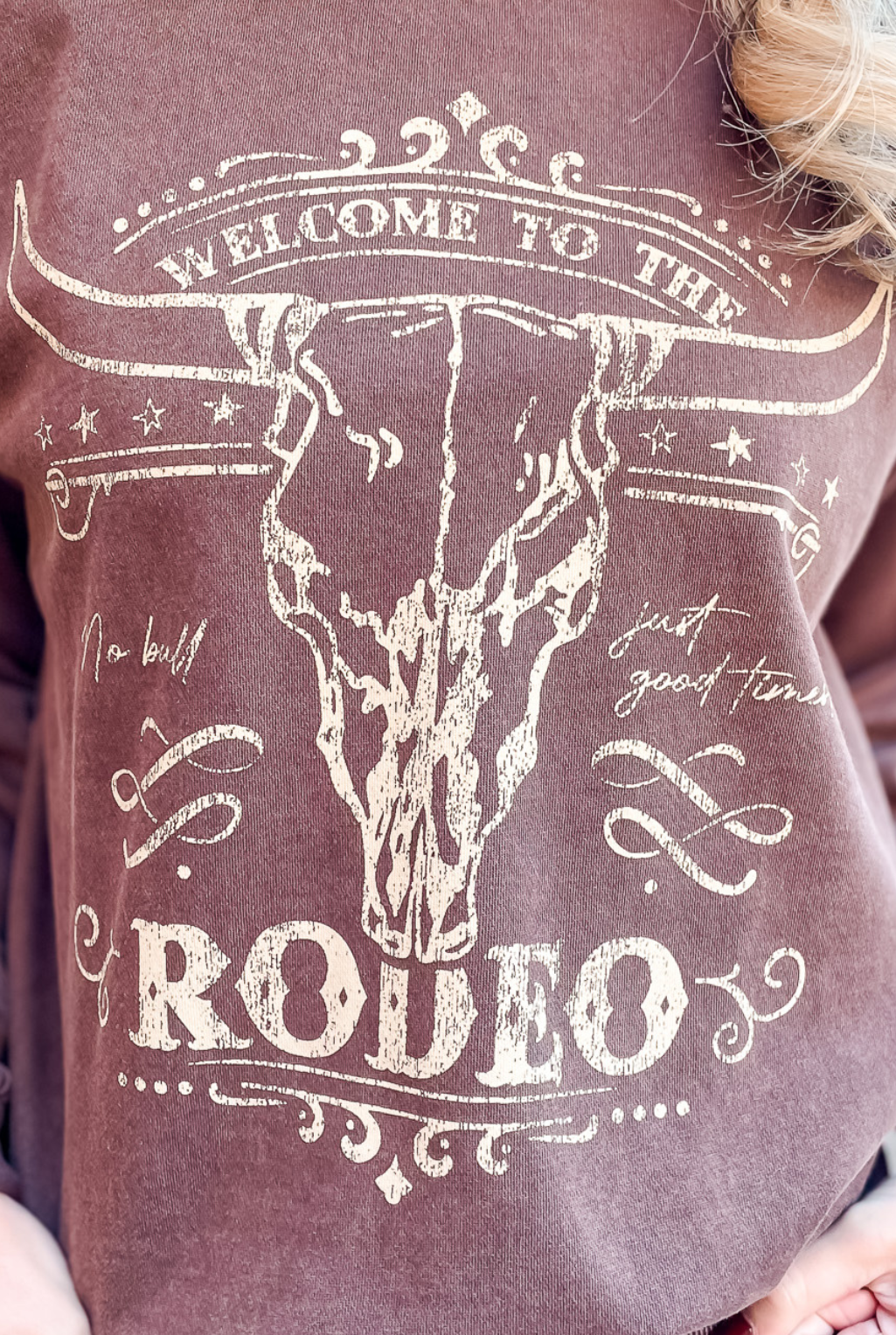 Welcome To Rodeo Sweatshirt - Brown