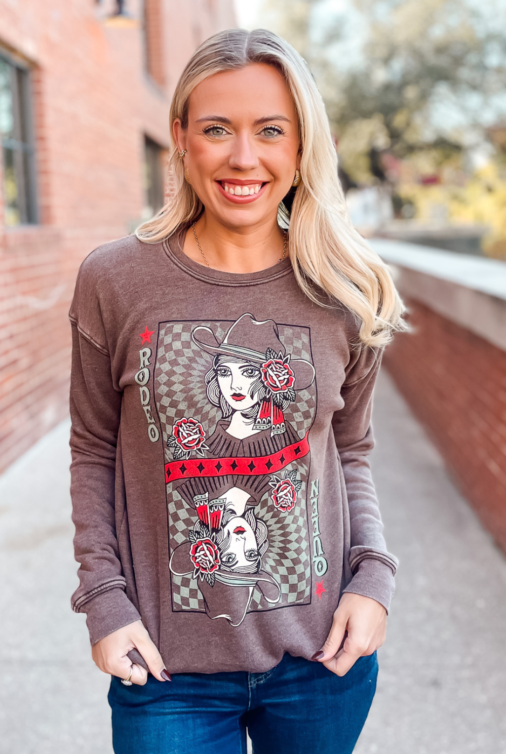 Rodeo Queen Sweatshirt - Brown