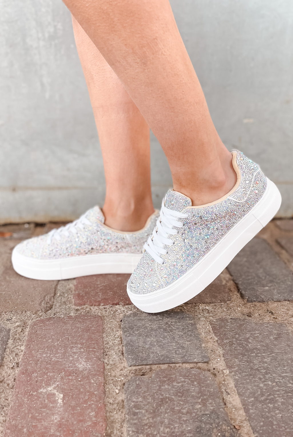 Sidny Sparkle Sneaker - Silver