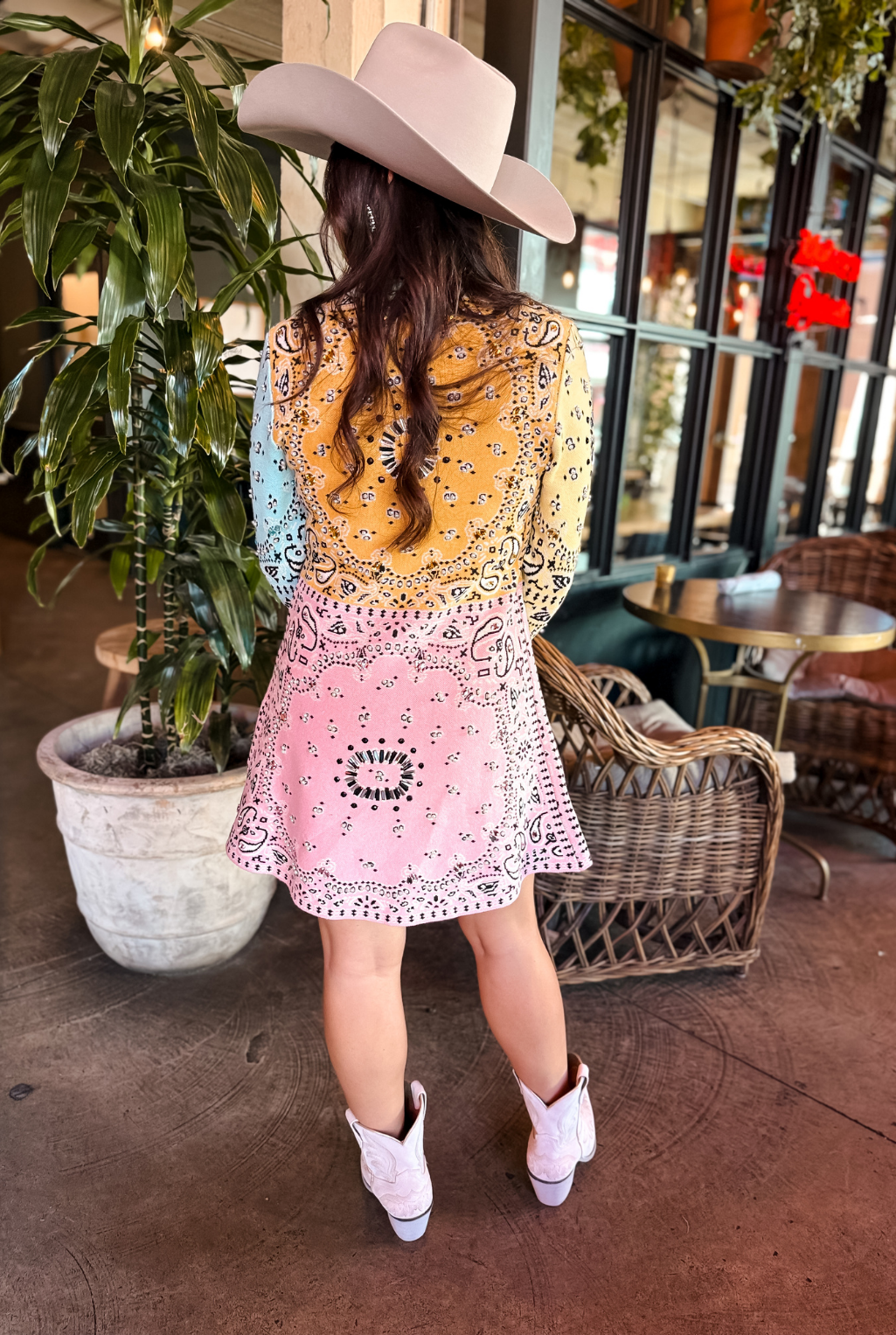 Color Block Bandana Dress