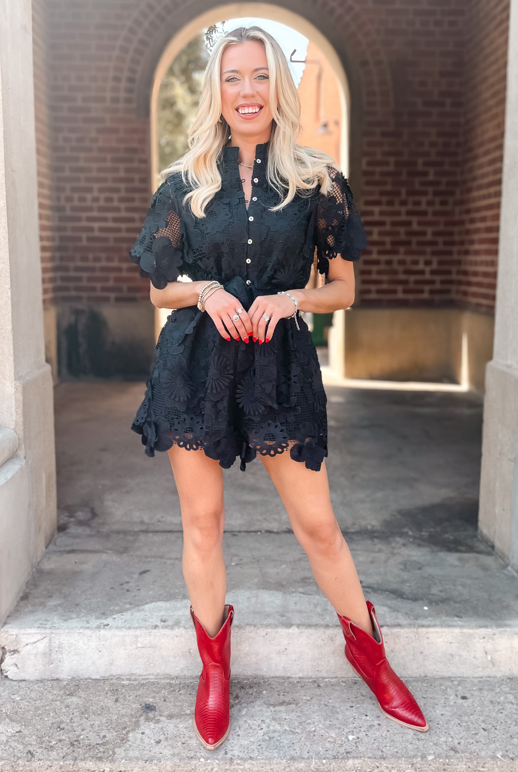 Cece Lace Romper - Black