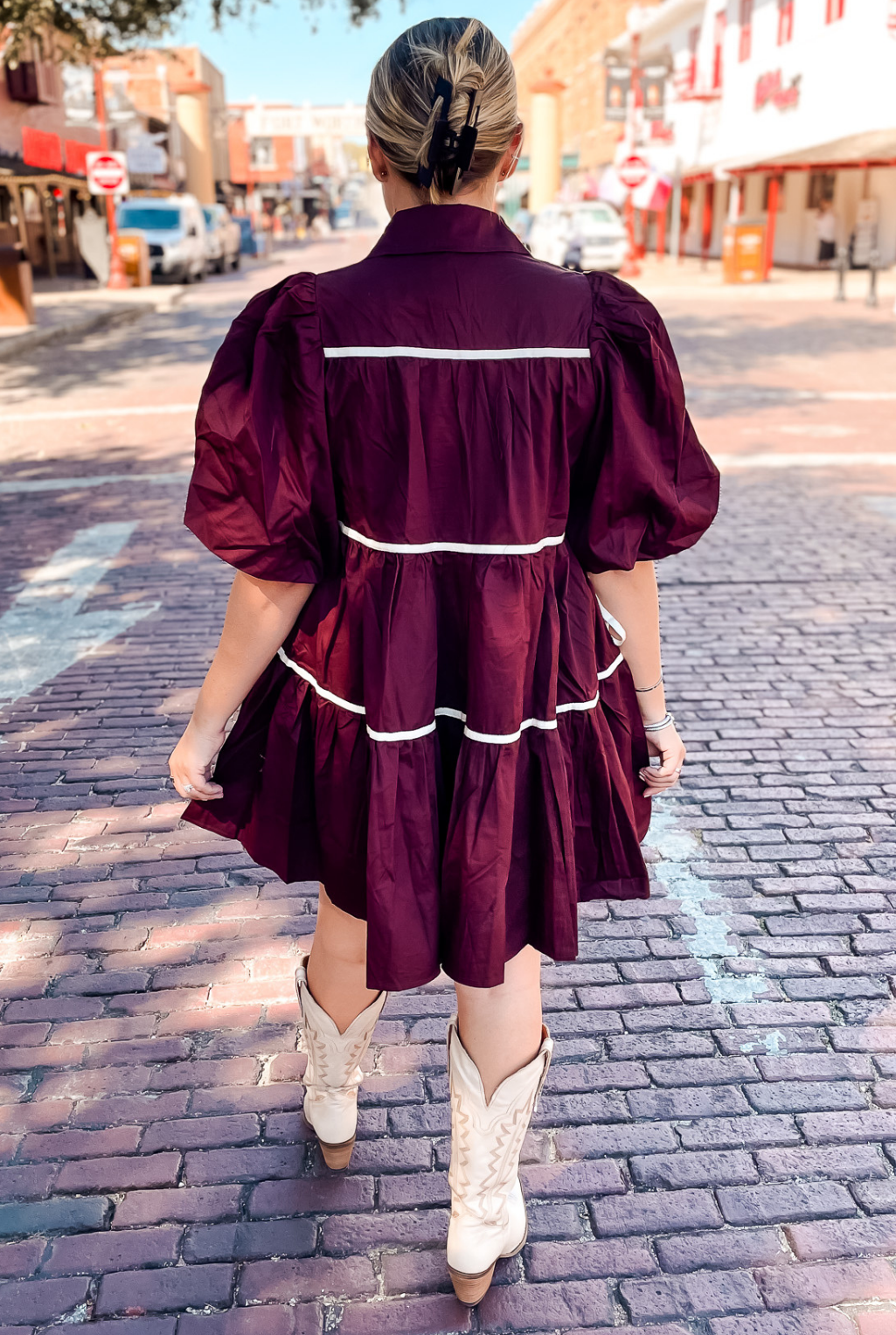 Lena Dress - Maroon