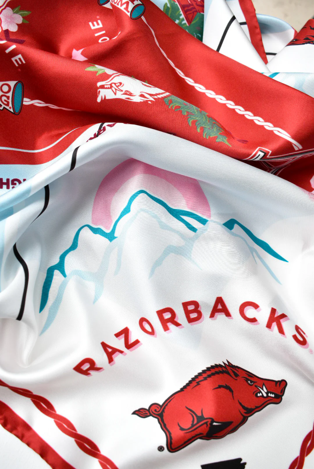 Arkansas Razorbacks Silk Scarf