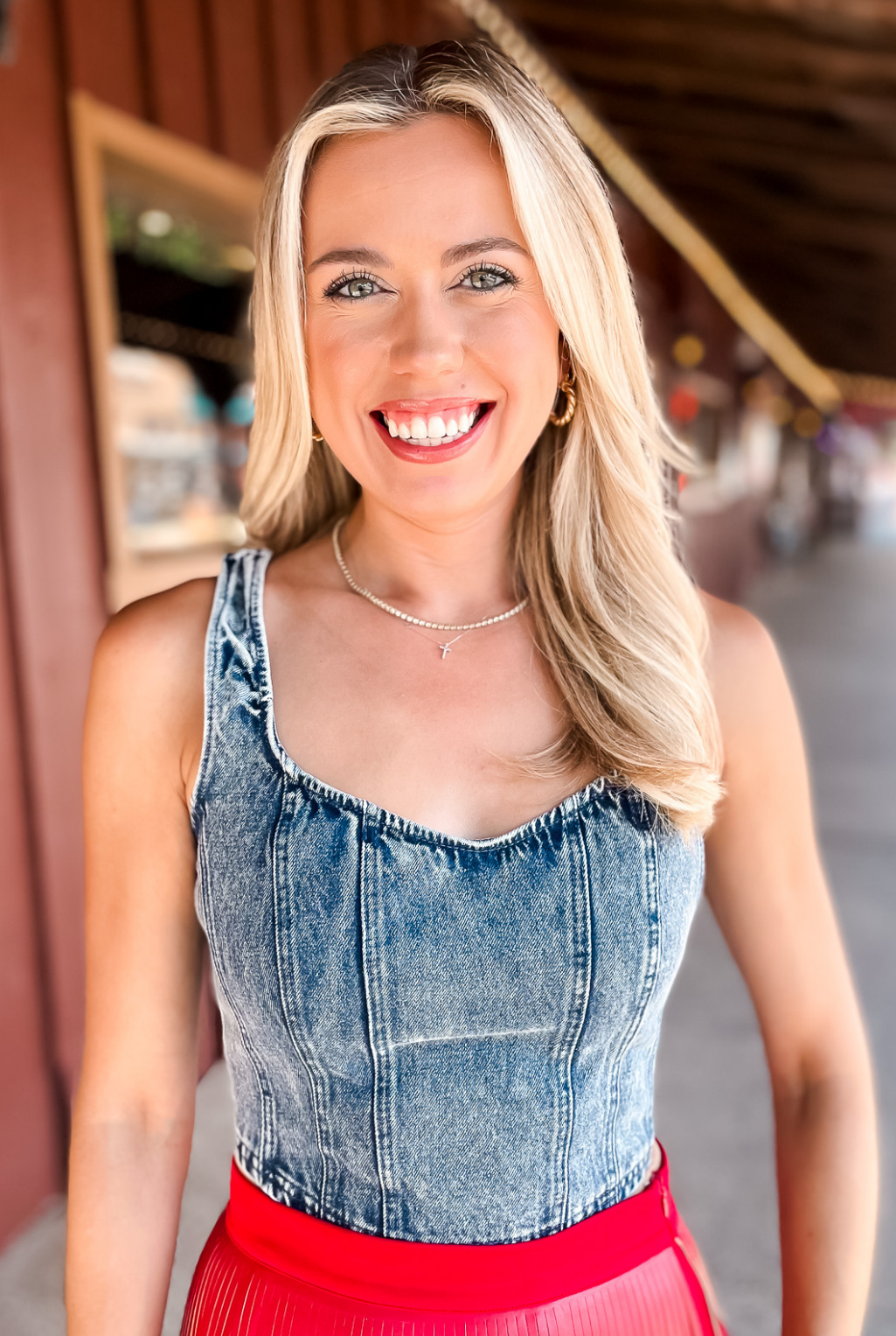 Acid Washed Denim Tank