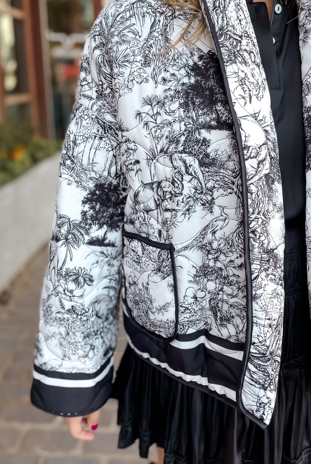 Toile Quilted Jacket - Black