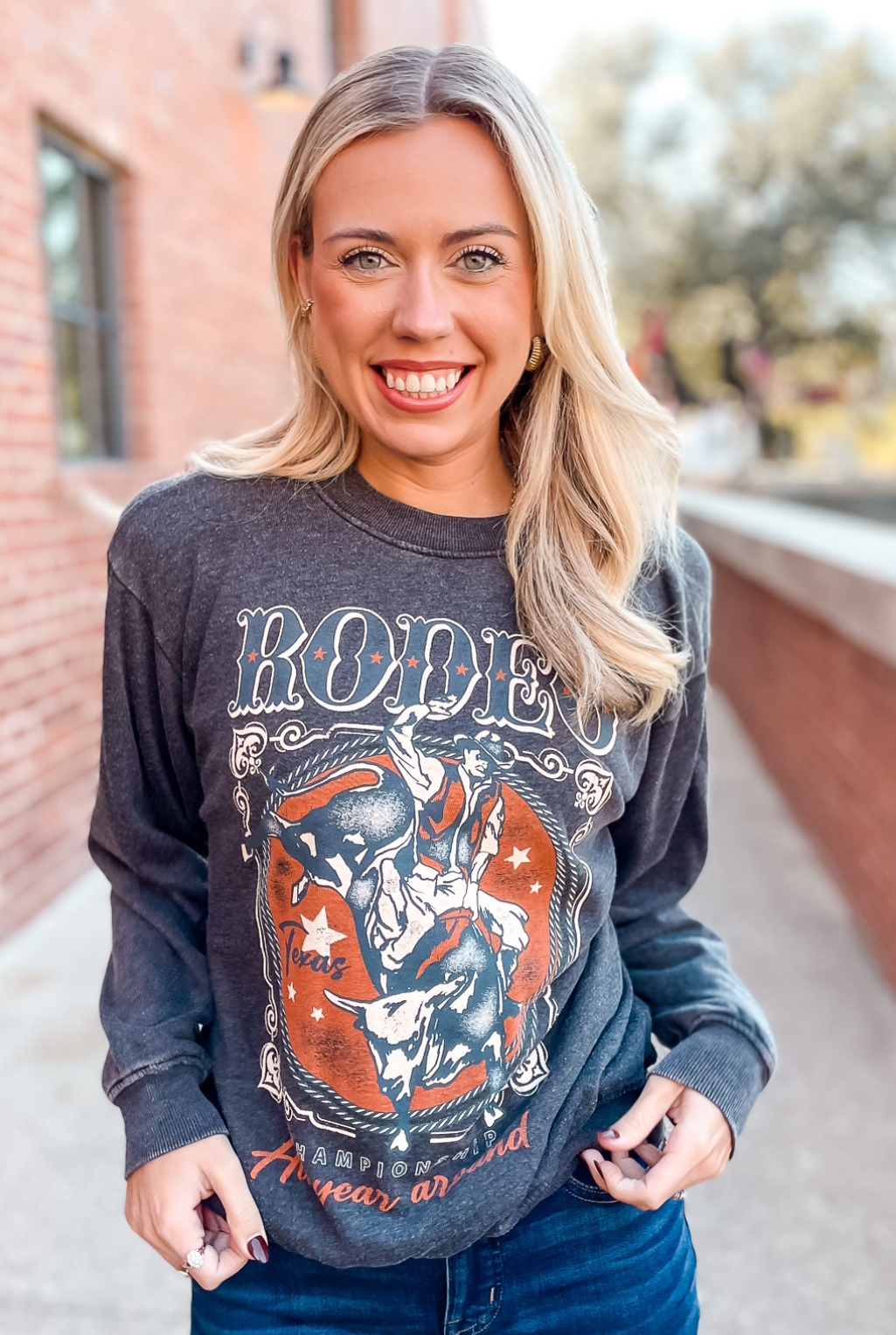 Rodeo Cowboy Sweatshirt - Charcoal