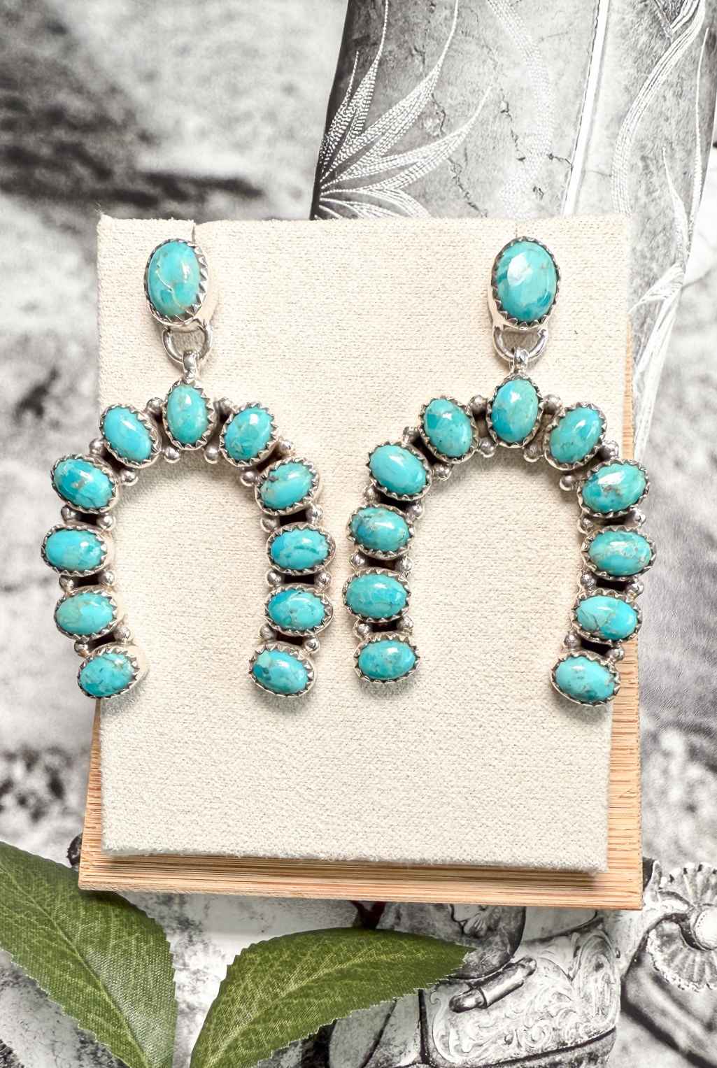 Turquoise Horseshoe Earrings