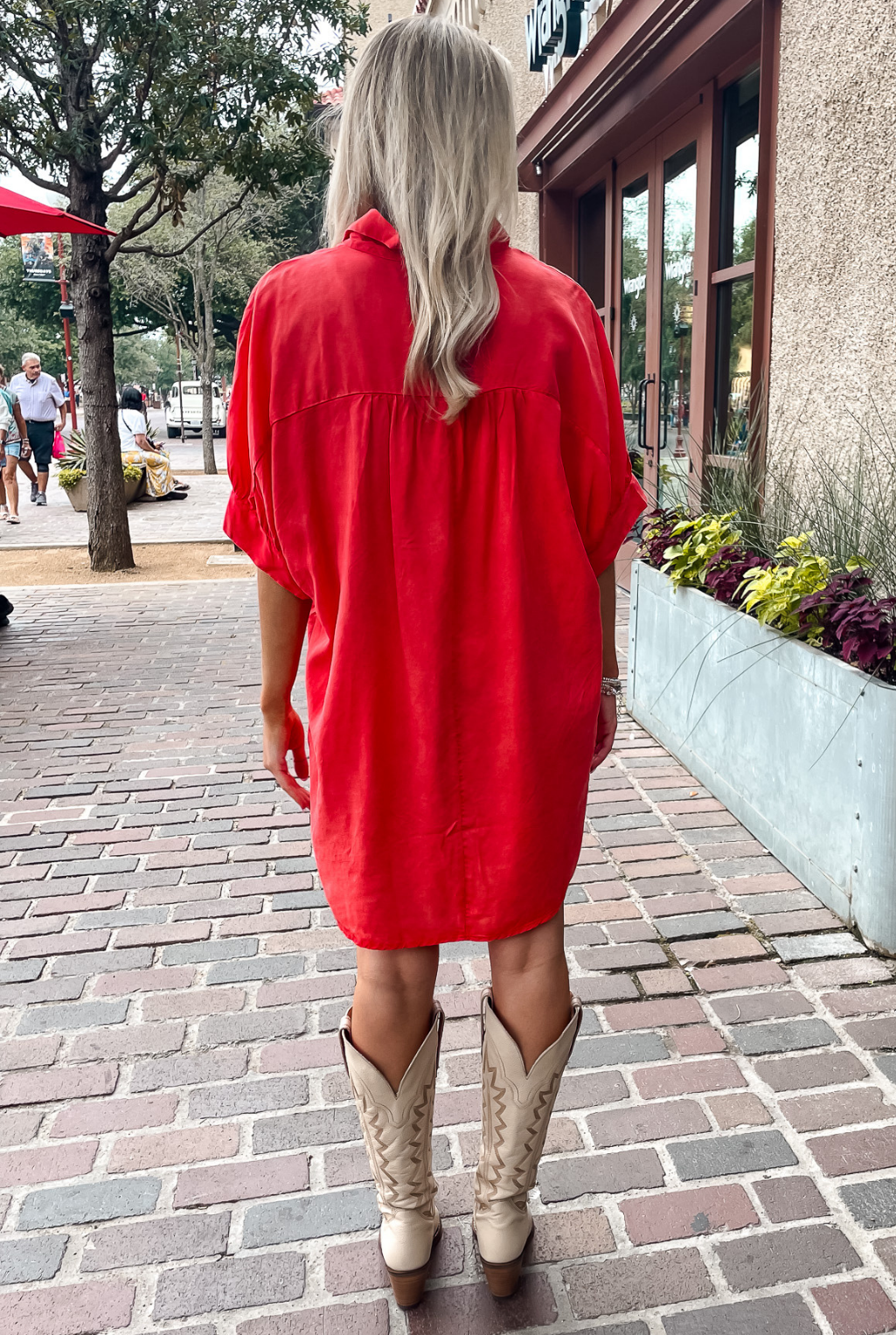 Oversized Washed Shirt Dress