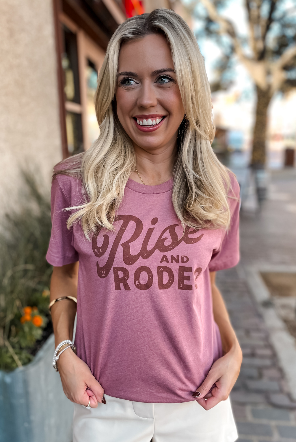 Rise And Rodeo T-Shirt - Mauve