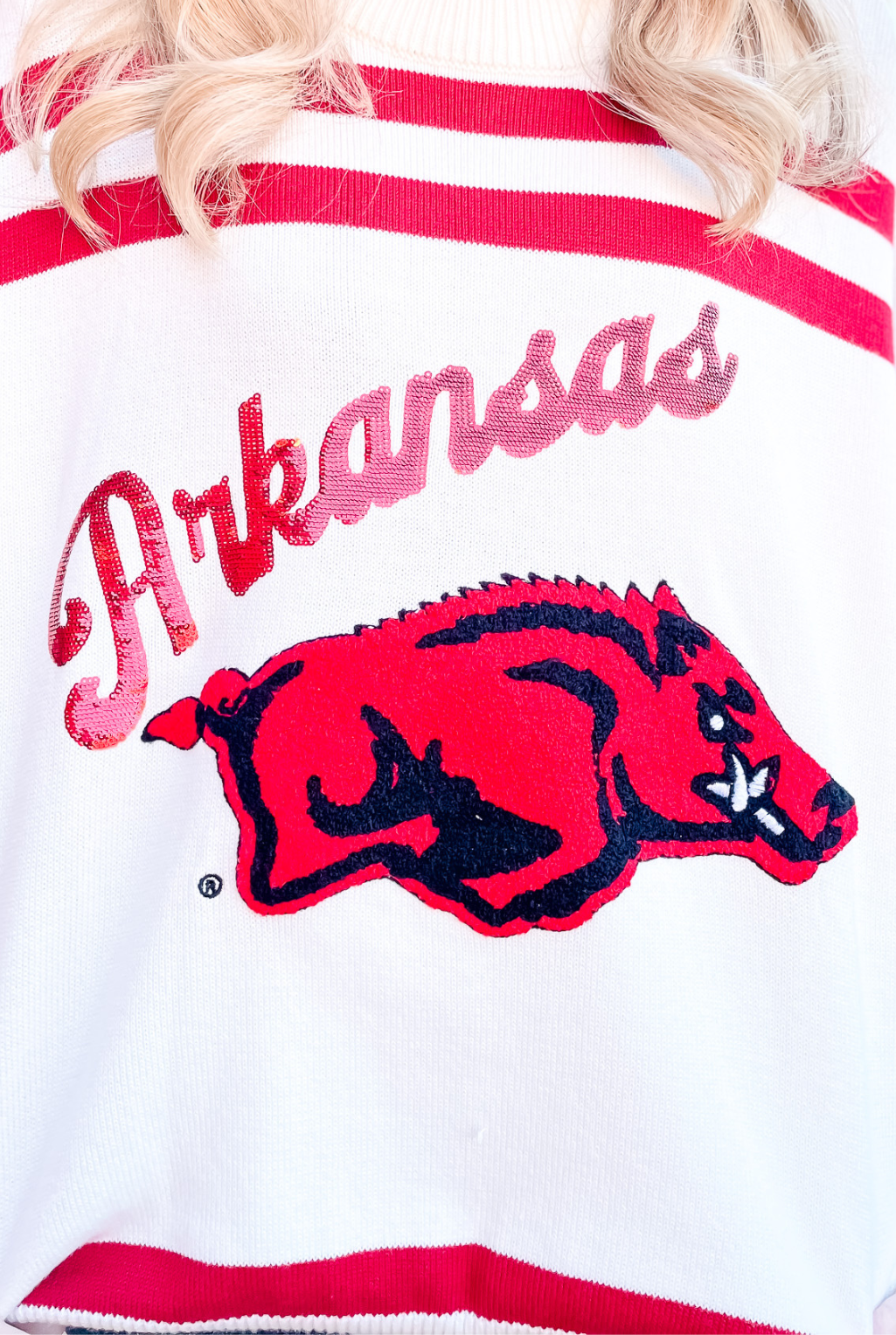 Queen Of Sparkles - Arkansas Striped Sweater