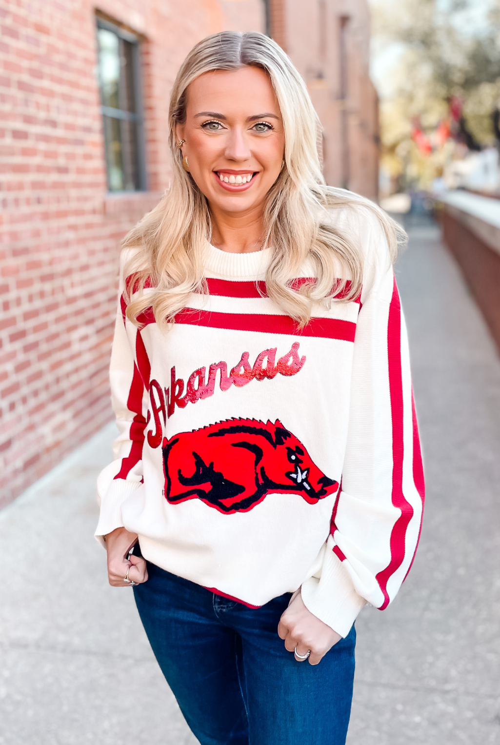 Queen Of Sparkles - Arkansas Striped Sweater