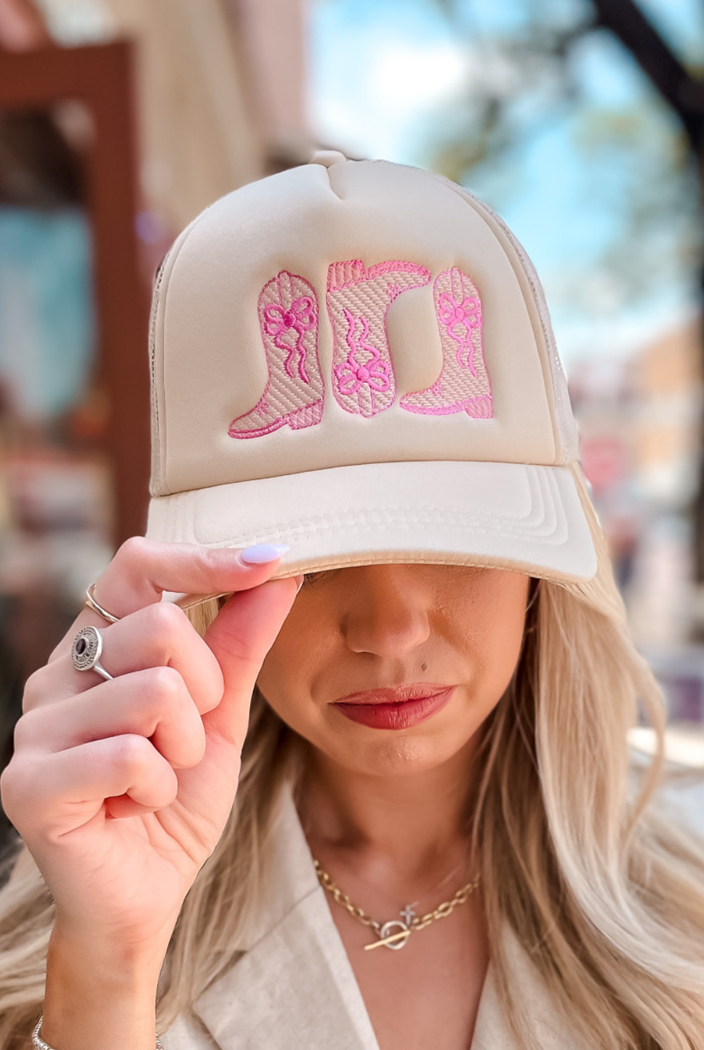 Boots & Bows Cowgirl Trucker Cap