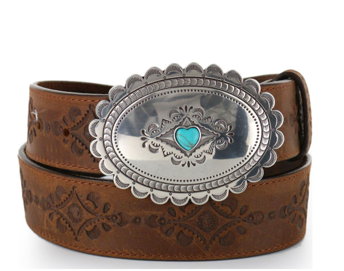 Navajo Heart Belt - Brown