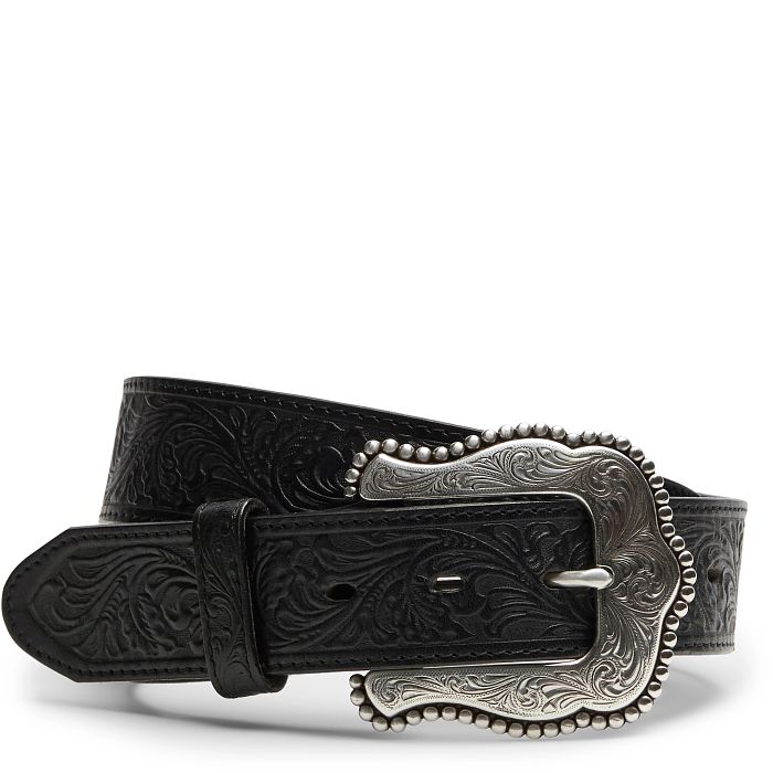 Layla Tooled Belt - Black