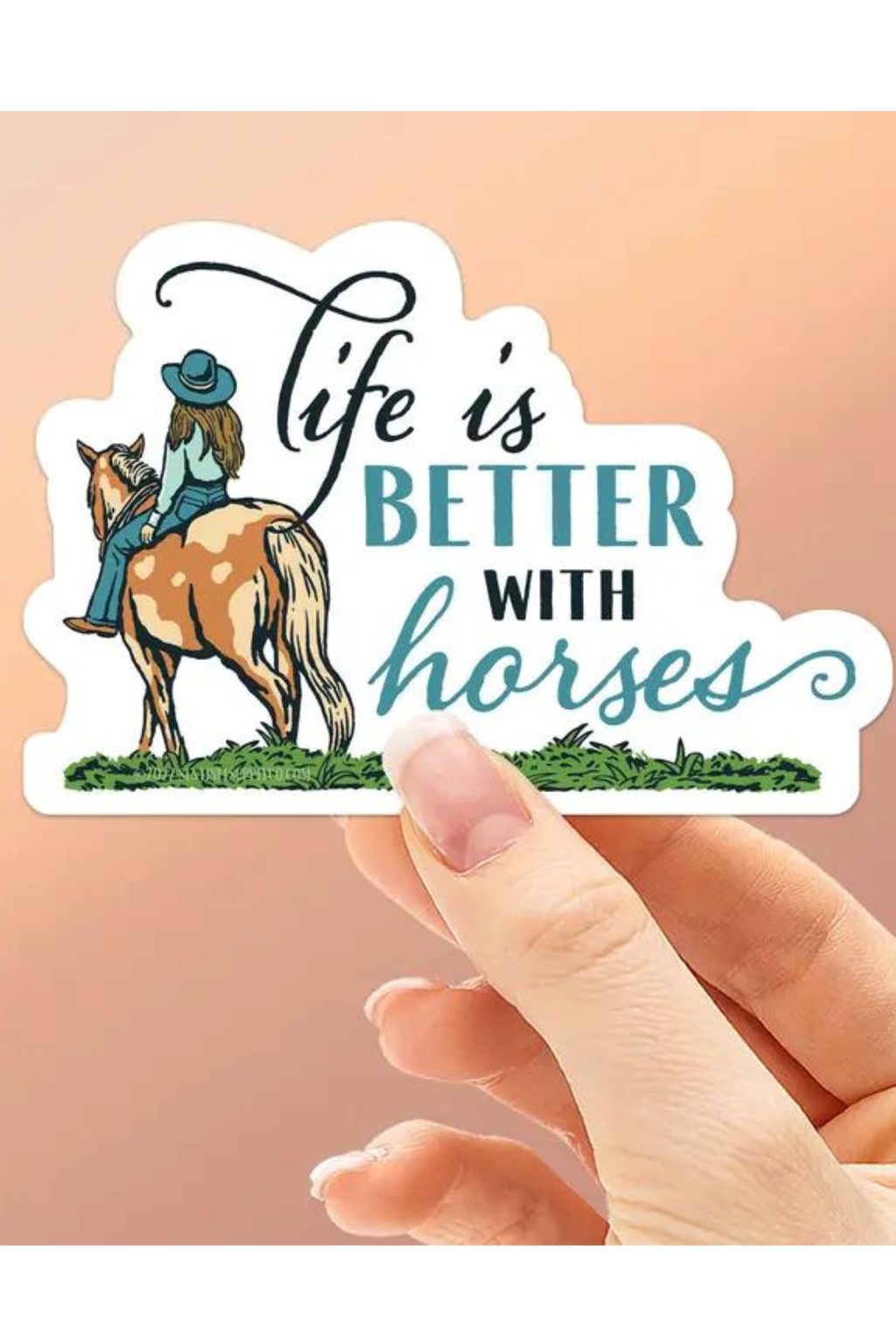 Better With Horses Sticker