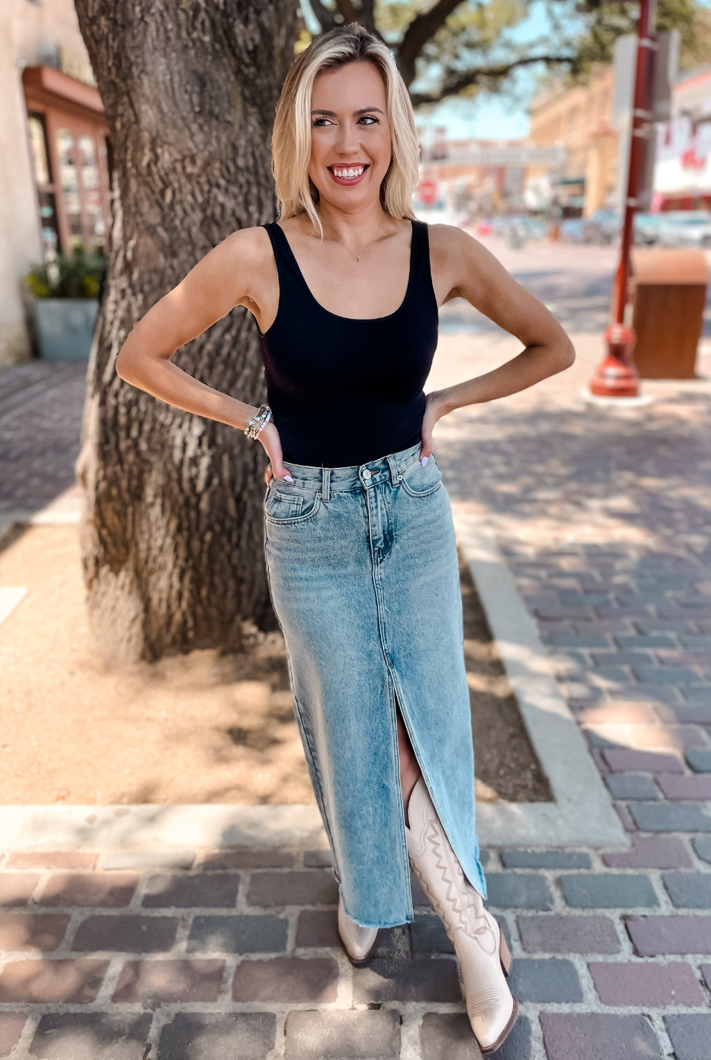 Avani Denim Skirt - Blue