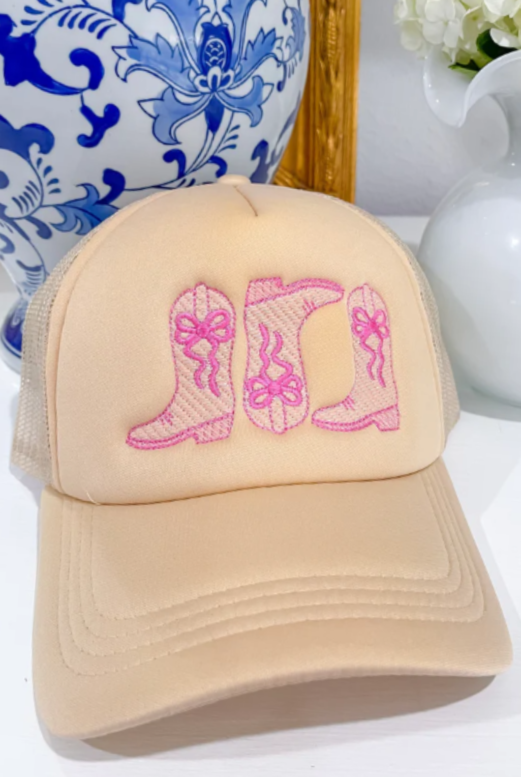 Boots & Bows Cowgirl Trucker Cap