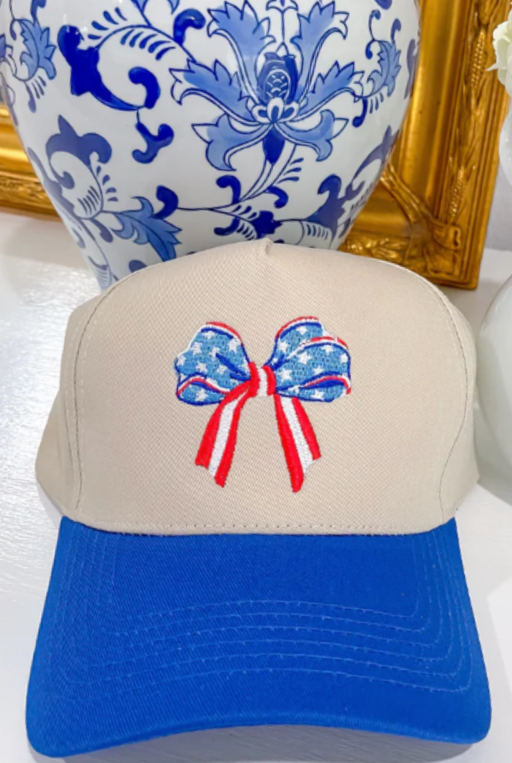 Patriotic Bow Trucker Cap