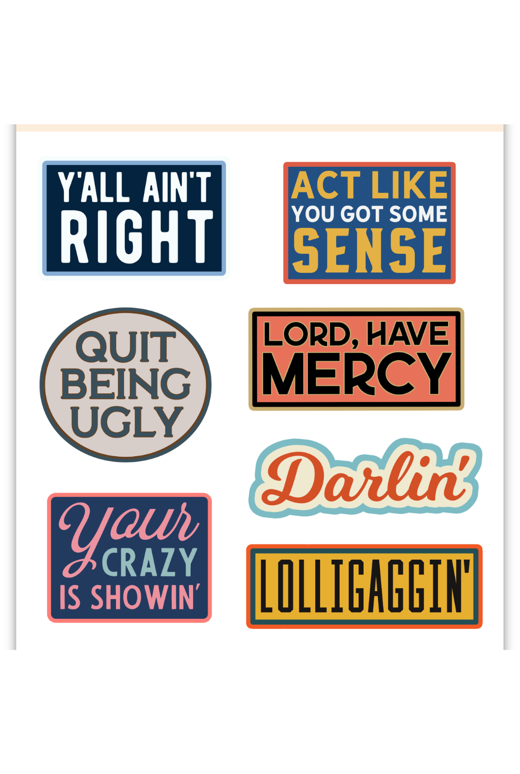 Orange Mini Sticker Pack