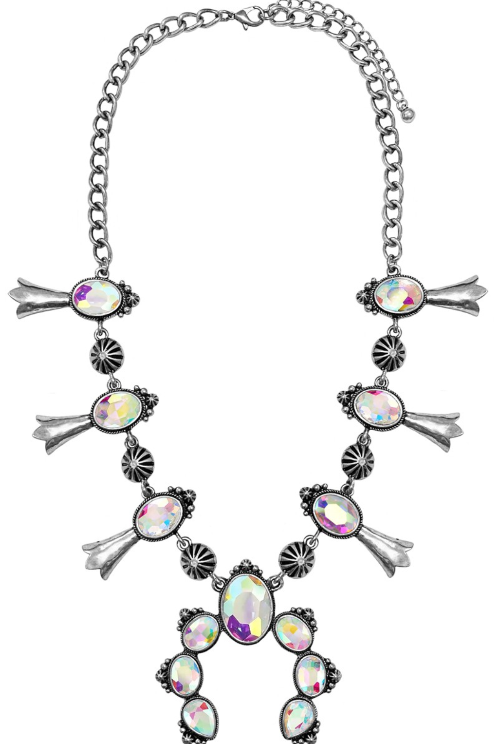 Iridescent Squash Blossom Necklace