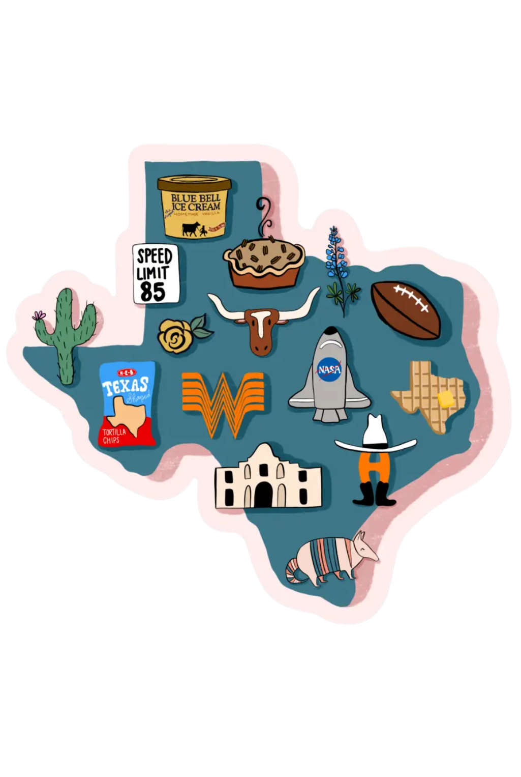 Texas Favorites Sticker