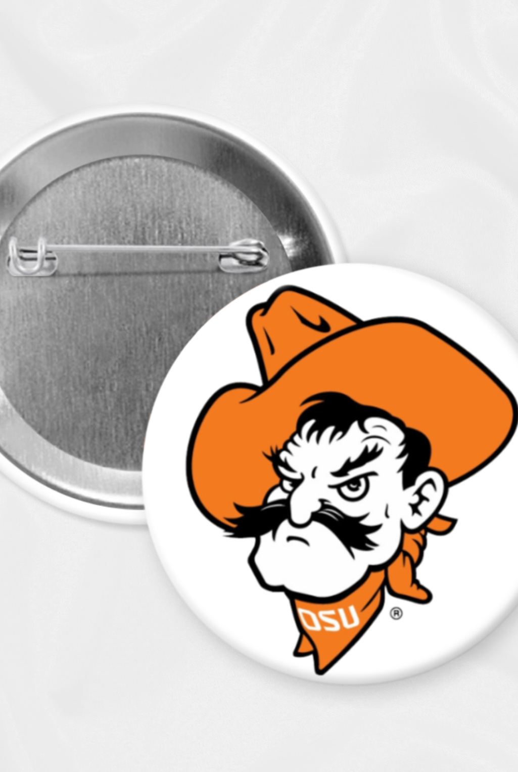 Pistol Pete OSU Button