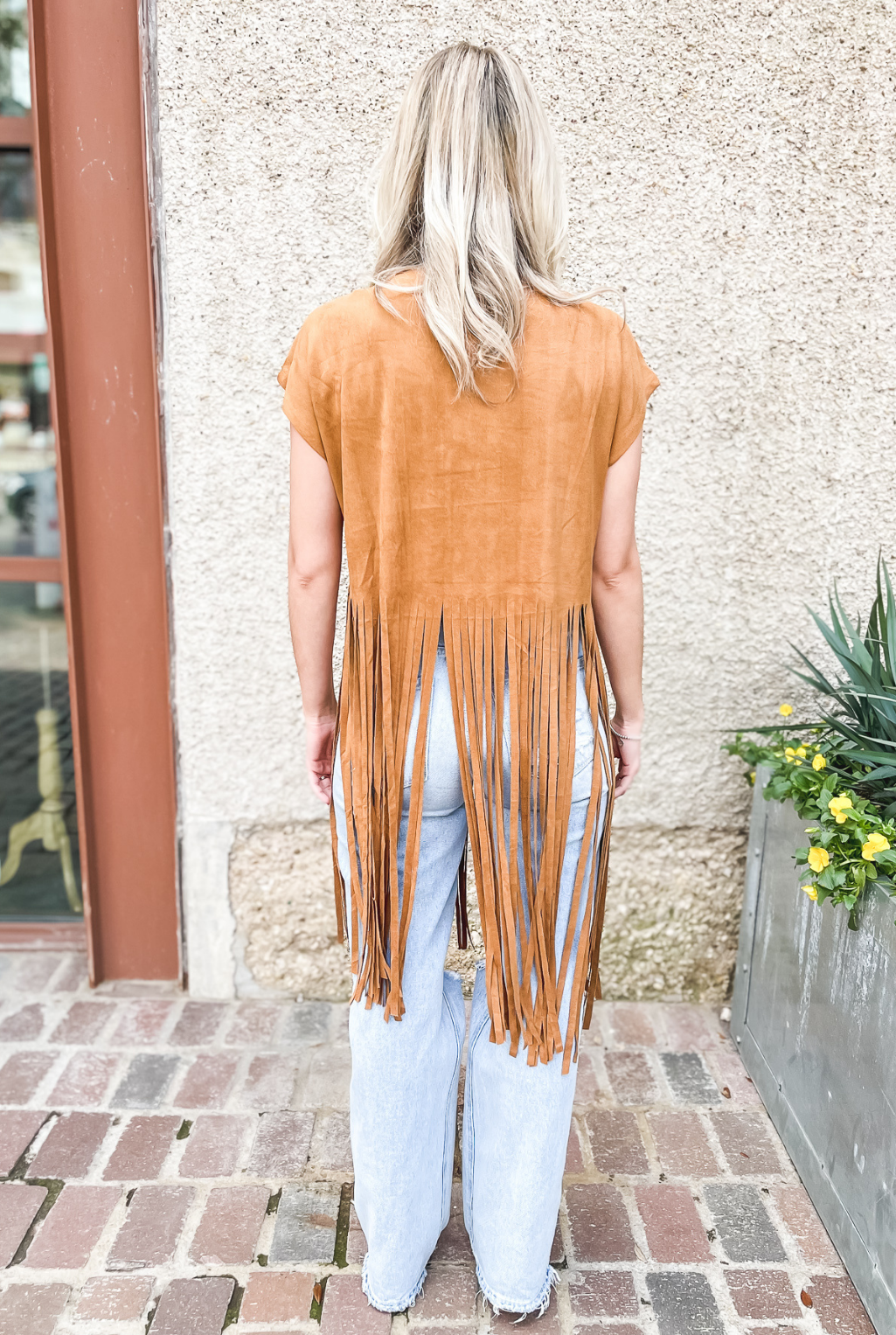 Unwound Fringe Top - Camel