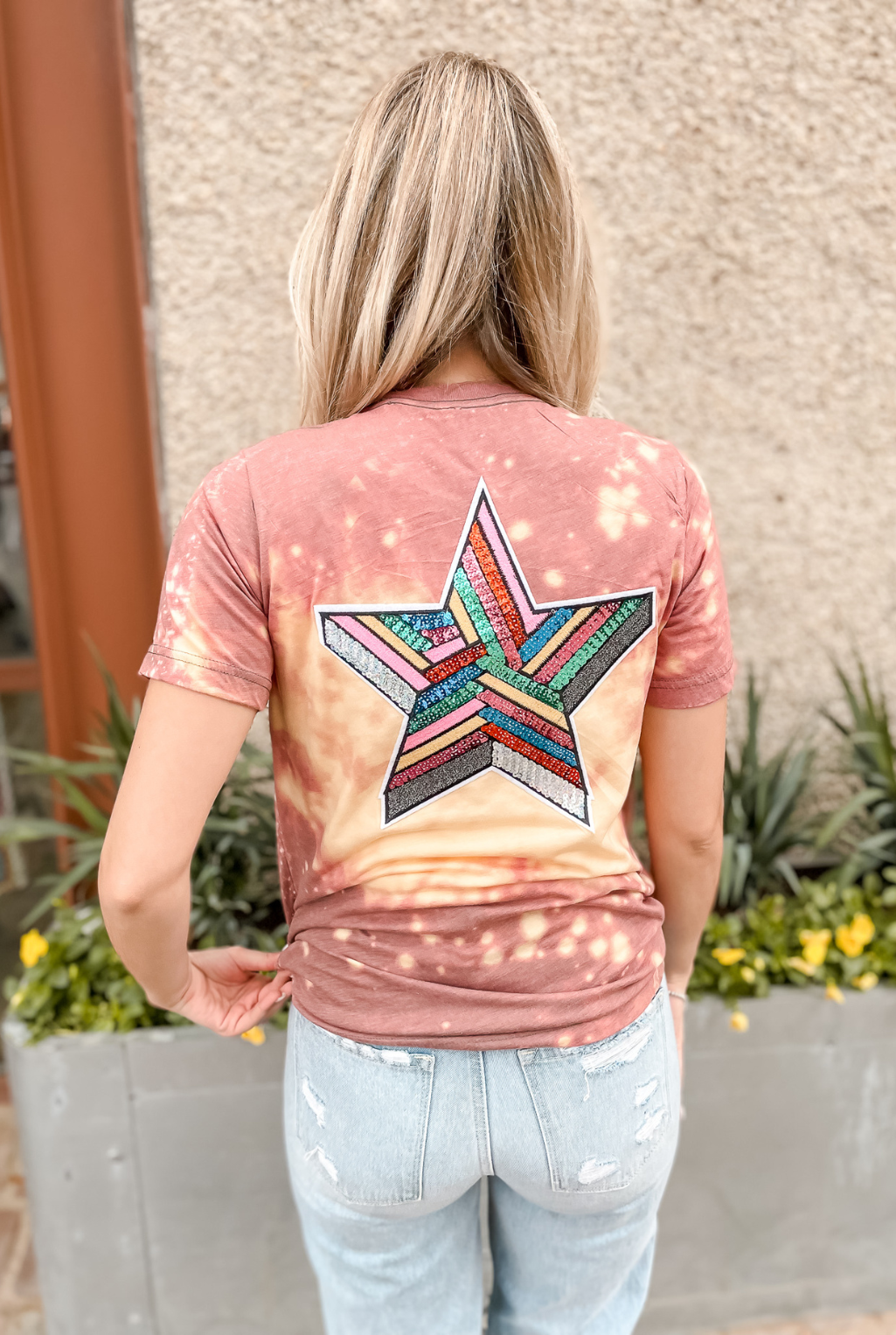 Bowie Cowboy Tee - Rose