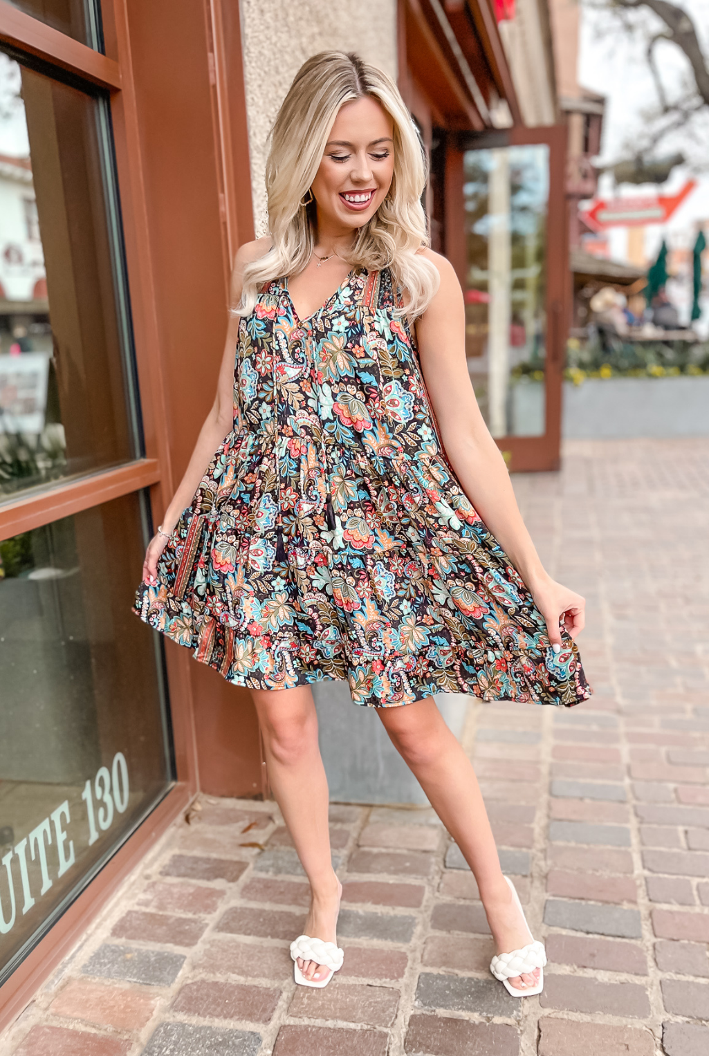 Forrest Flowers Mini Dress