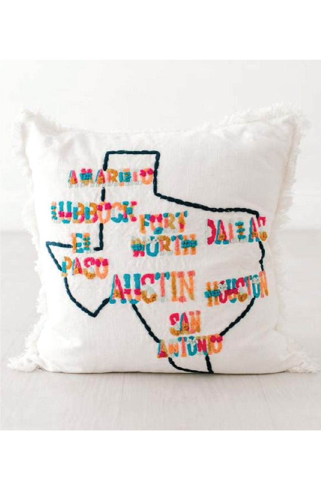 Texas Cities Pillow