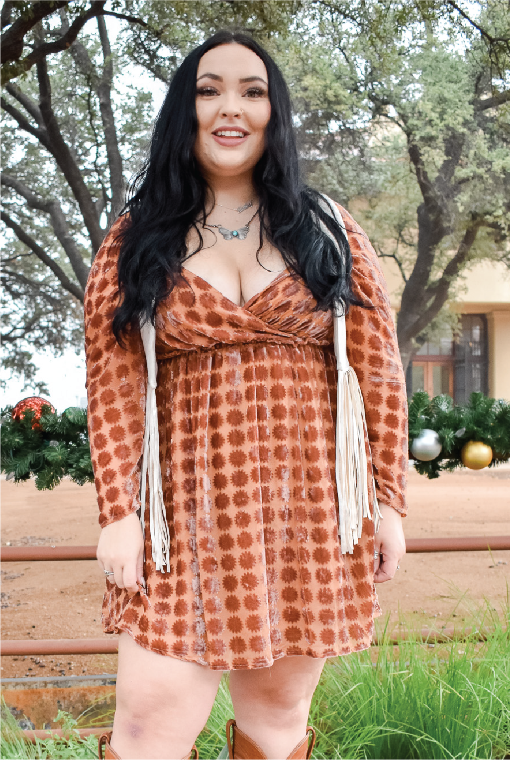 Buddy Love - Butternut Burnout Dress - Rust