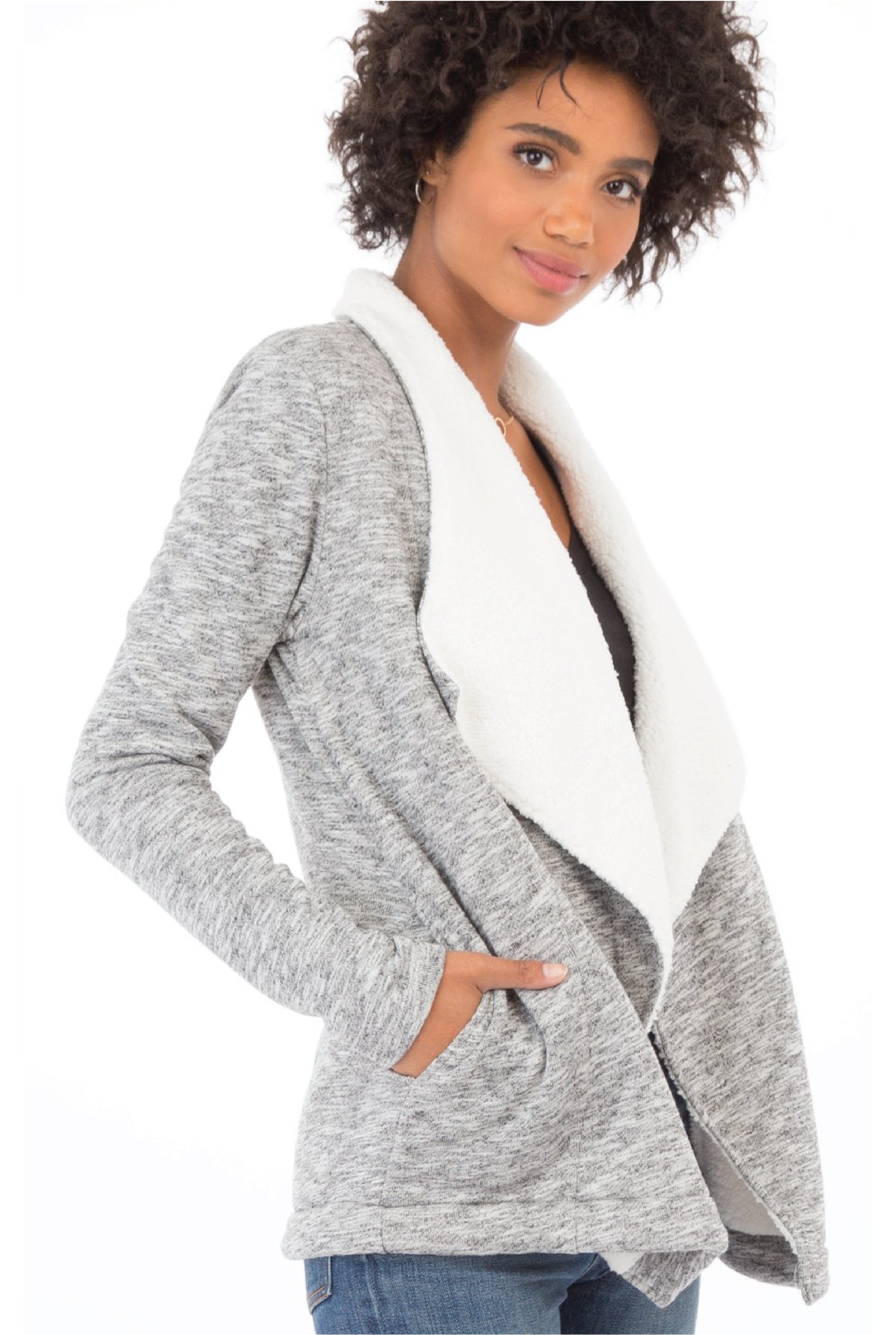 The Sherpa Sweater Cardi - Tucker Brown