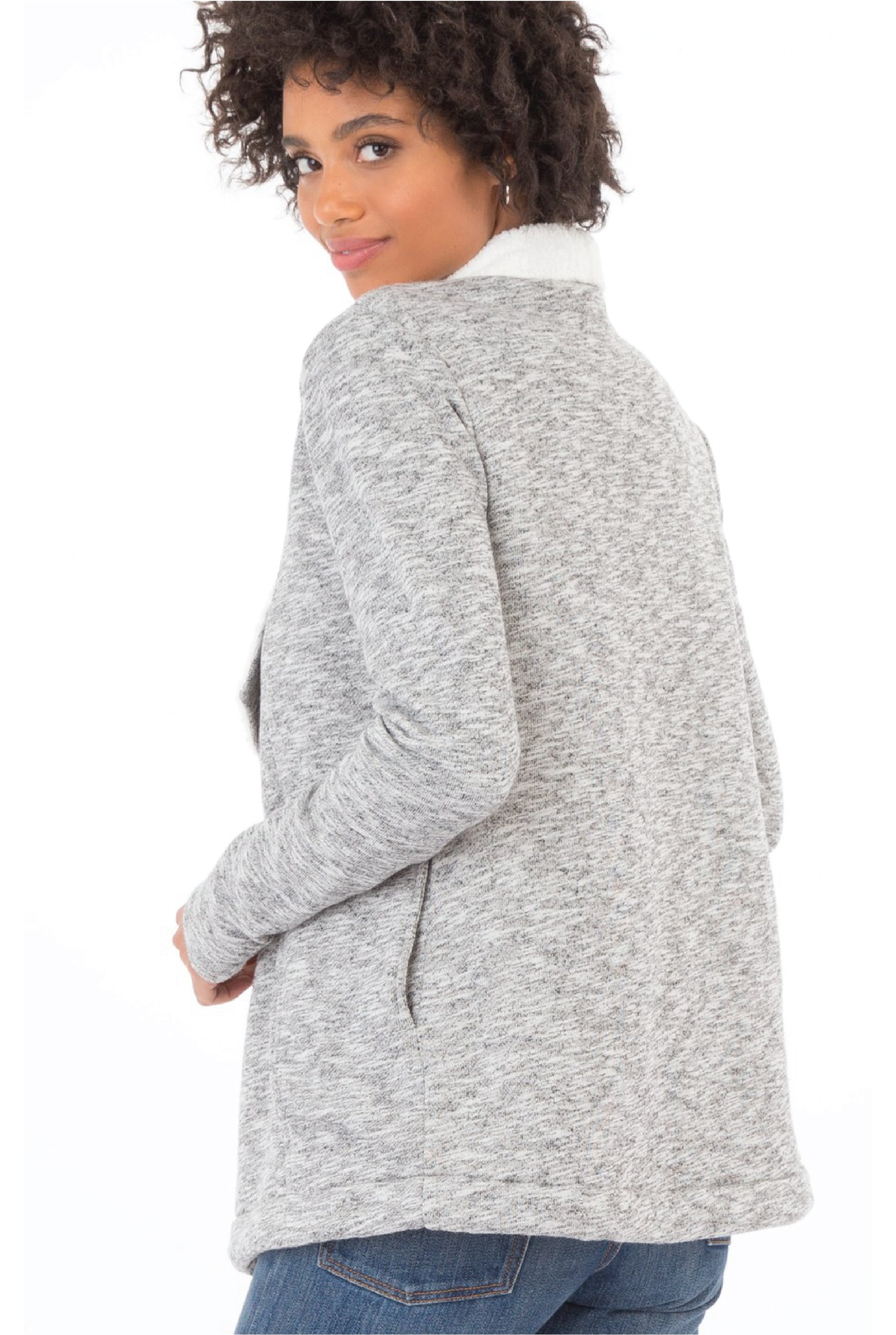 The Sherpa Sweater Cardi - Tucker Brown