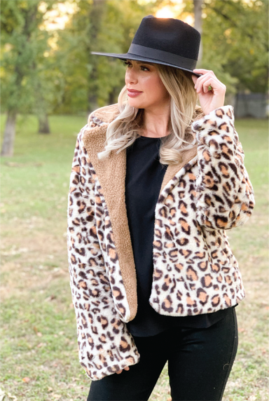 Leopard Reversible Jacket - Tucker Brown